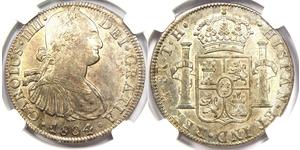 8 Реал Новая Испания (1519 - 1821) Серебро Карл IV король Испании (1748-1819)