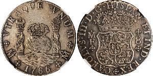 8 Реал Новая Испания (1519 - 1821) Серебро Карл III король Испании (1716 -1788)
