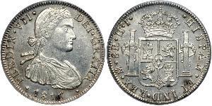 8 Реал Новая Испания (1519 - 1821) Серебро Фердинанд VII король Испании (1784-1833)