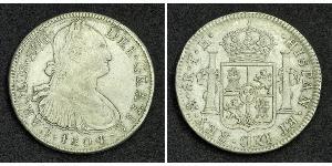 8 Реал Новая Испания (1519 - 1821) Серебро Карл IV король Испании (1748-1819)