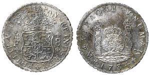 8 Реал Новая Испания (1519 - 1821) Серебро Филипп V король Испании (1683-1746)