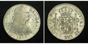 8 Реал Новая Испания (1519 - 1821) Серебро Карл IV король Испании (1748-1819)