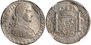 8 Реал Новая Испания (1519 - 1821) Серебро Фердинанд VII король Испании (1784-1833)