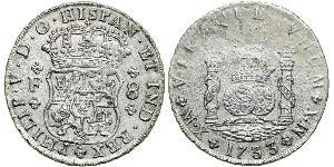 8 Реал Новая Испания (1519 - 1821) Серебро Филипп V король Испании (1683-1746)