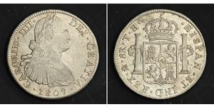8 Реал Новая Испания (1519 - 1821) Серебро Карл IV король Испании (1748-1819)