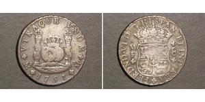 8 Реал Новая Испания (1519 - 1821) Серебро Фердинанд VI  король Испании (1713-1759)