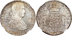 8 Реал Новая Испания (1519 - 1821) Серебро Фердинанд VII король Испании (1784-1833)