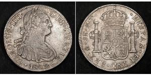 8 Реал Новая Испания (1519 - 1821) Серебро Карл IV король Испании (1748-1819)