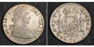 8 Реал Новая Испания (1519 - 1821) Серебро Фердинанд VII король Испании (1784-1833)
