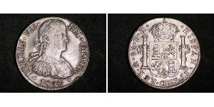 8 Реал Новая Испания (1519 - 1821) Серебро Фердинанд VII король Испании (1784-1833)