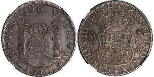 8 Реал Новая Испания (1519 - 1821) Серебро Карл III король Испании (1716 -1788)