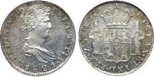 8 Реал Первая Мексиканская империя (1821 - 1823) Серебро Фердинанд VII король Испании (1784-1833)