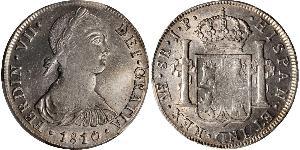 8 Реал Перу Серебро Фердинанд VII король Испании (1784-1833)