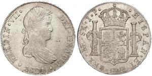 8 Реал Перу Серебро Фердинанд VII король Испании (1784-1833)