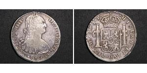 8 Реал Перу Серебро Карл IV король Испании (1748-1819)