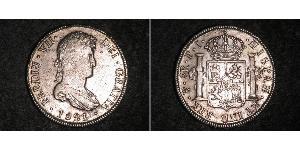 8 Реал Рио-де-ла-Плата (вице-королевство) (1776 - 1814) / Боливия Серебро Фердинанд VII король Испании (1784-1833)