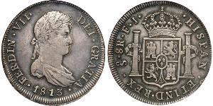8 Реал Чили Серебро Фердинанд VII король Испании (1784-1833)