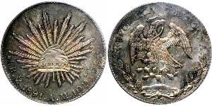 8 Реал Second Federal Republic of Mexico (1846 - 1863) Срібло 