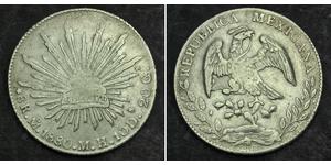 8 Реал Second Federal Republic of Mexico (1846 - 1863) Срібло 