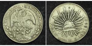 8 Реал Second Federal Republic of Mexico (1846 - 1863) Срібло 