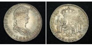 8 Реал Іспанські Колонії / Гватемала Срібло Фердинанд VII король Іспанії (1784-1833)