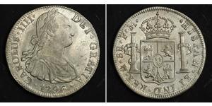8 Реал Нова Іспанія (1519 - 1821) Срібло Карл IV король Іспанії  (1748-1819)