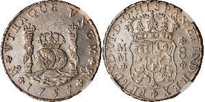 8 Реал Нова Іспанія (1519 - 1821) Срібло Фердинанд VI  король Іспаніі (1713-1759)