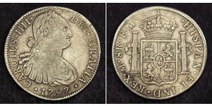 8 Реал Нова Іспанія (1519 - 1821) Срібло Карл IV король Іспанії  (1748-1819)