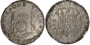 8 Реал Нова Іспанія (1519 - 1821) Срібло Карл III король Іспанії (1716 -1788)