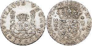 8 Реал Нова Іспанія (1519 - 1821) Срібло Карл III король Іспанії (1716 -1788)