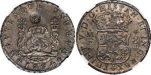 8 Реал Нова Іспанія (1519 - 1821) Срібло Філіп V король Іспанії  (1683-1746)