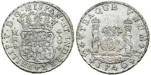 8 Реал Нова Іспанія (1519 - 1821) Срібло Філіп V король Іспанії  (1683-1746)