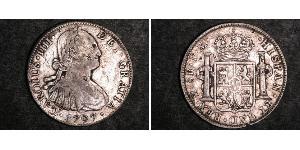 8 Реал Нова Іспанія (1519 - 1821) Срібло Карл IV король Іспанії  (1748-1819)