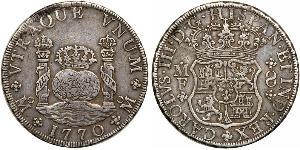 8 Реал Нова Іспанія (1519 - 1821) Срібло Карл III король Іспанії (1716 -1788)