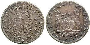 8 Реал Нова Іспанія (1519 - 1821) Срібло Філіп V король Іспанії  (1683-1746)