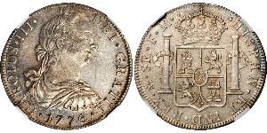 8 Реал Нова Іспанія (1519 - 1821) Срібло Карл III король Іспанії (1716 -1788)