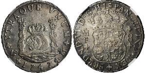 8 Реал Нова Іспанія (1519 - 1821) Срібло Фердинанд VI  король Іспаніі (1713-1759)