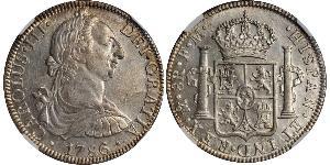 8 Реал Нова Іспанія (1519 - 1821) Срібло Карл III король Іспанії (1716 -1788)