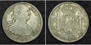 8 Реал Нова Іспанія (1519 - 1821) Срібло Карл IV король Іспанії  (1748-1819)