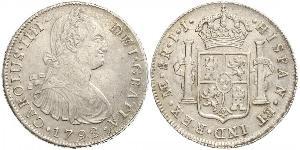 8 Реал Перу Срібло Карл IV король Іспанії  (1748-1819)