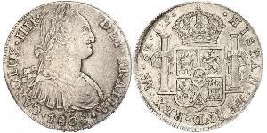 8 Реал Перу Срібло Карл IV король Іспанії  (1748-1819)