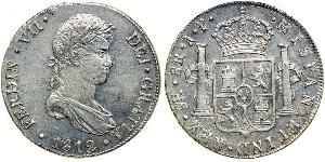 8 Реал Перу Срібло Фердинанд VII король Іспанії (1784-1833)