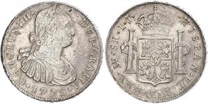 8 Реал Перу Срібло Карл IV король Іспанії  (1748-1819)