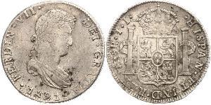 8 Реал Перу Срібло Фердинанд VII король Іспанії (1784-1833)