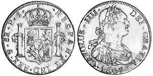 8 Реал Ріо-де-ла-Плата (віце-королівство) (1776 - 1814) / Болівія Срібло Карл IV король Іспанії  (1748-1819)