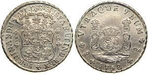 8 Реал Чилі Срібло Фердинанд VI  король Іспаніі (1713-1759)