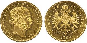 8 Флорин / 20 Франк Австро-Венгрия (1867-1918) Золото Франц Иосиф I (1830 - 1916)