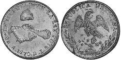 8 Эскудо Second Federal Republic of Mexico (1846 - 1863) Золото 