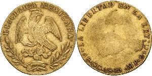 8 Эскудо Second Federal Republic of Mexico (1846 - 1863) Золото 