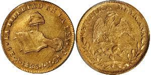8 Эскудо Second Federal Republic of Mexico (1846 - 1863) Золото 